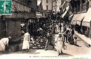 2128- Alger - Place de Chartres - Marche - 1909